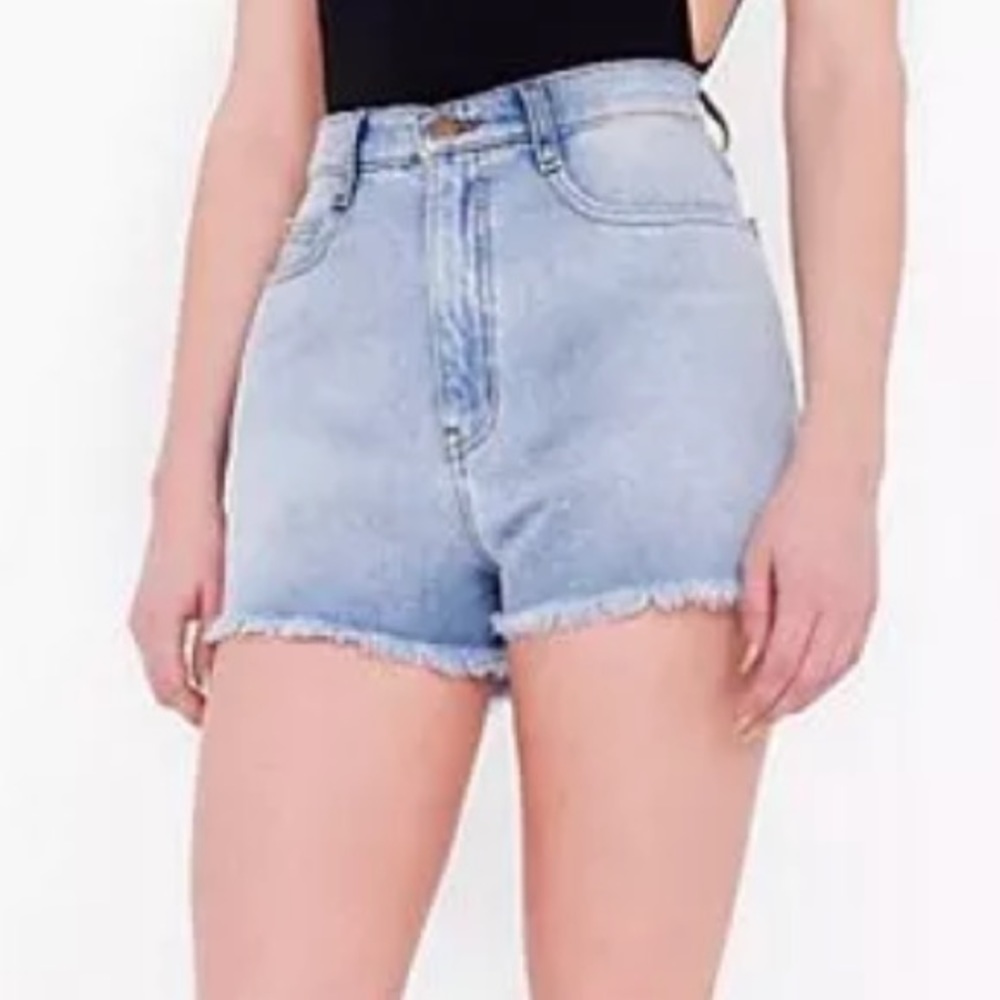 American Apparel High Waist Fringe shorts, size 27